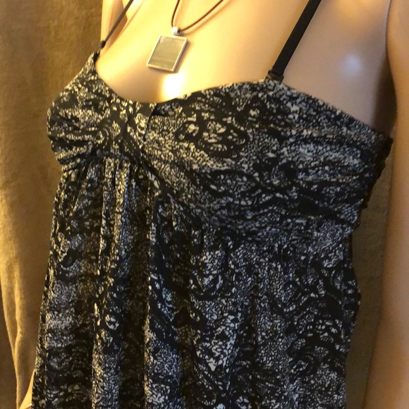 Express Hip Length Spaghetti Strap Babydoll Top - Picture 3 of 8